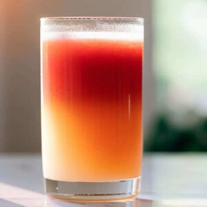 Copo de suco Laranja e Morango